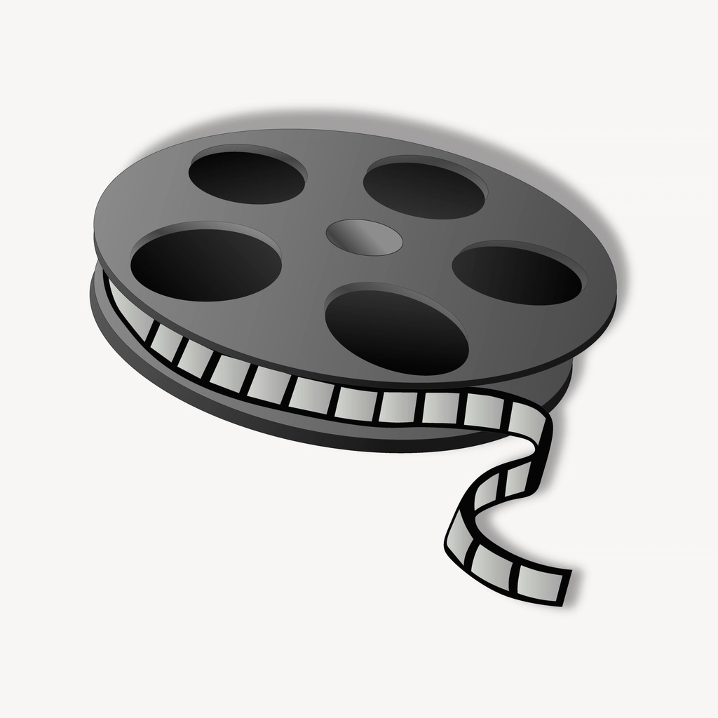 Film reel clipart, media illustration