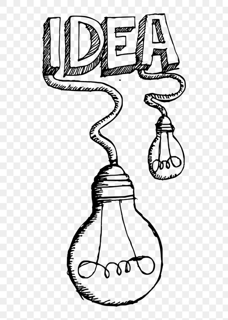 Lightbulb idea png sticker, transparent
