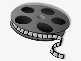 Film reel clipart, media illustration