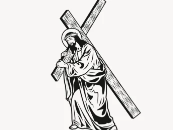 Jesus dragging cross clipart, religious